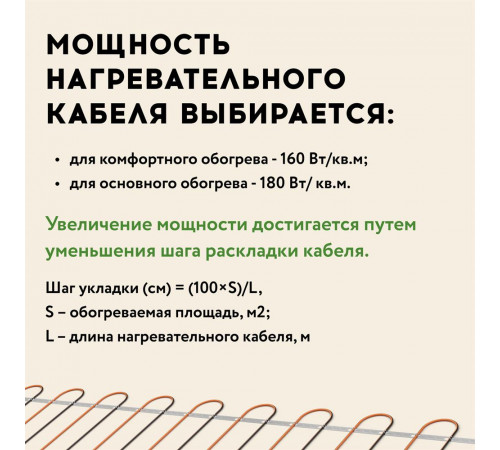 Теплый пол кабельный "Русское тепло" РТ-270-13,5 Теплый пол кабельный "Русское тепло" РТ-270-13,5